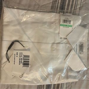 Boys plain white collared shirt